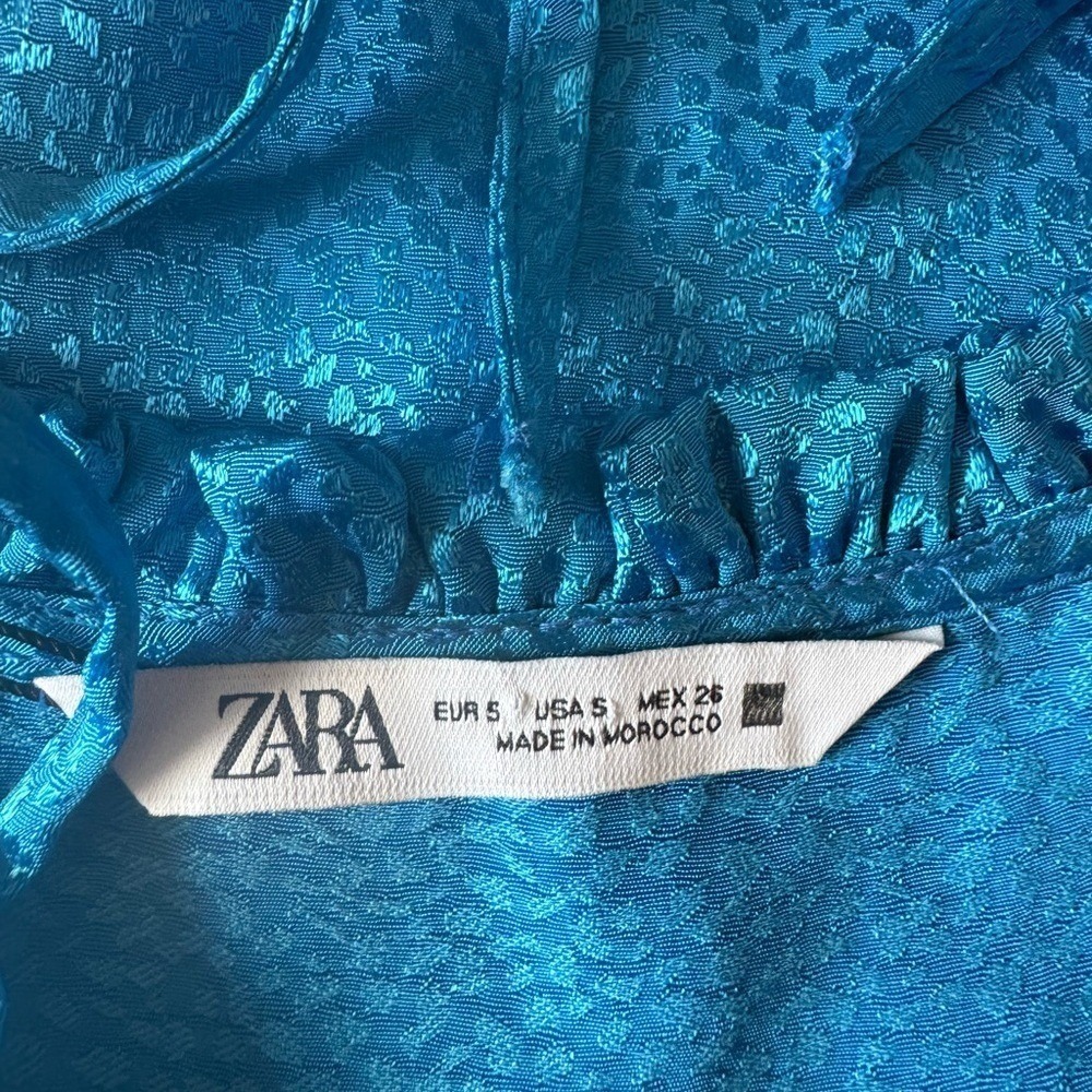 Zara Satin Babydoll Mini Slip Dress XS Cocktail Party Y2K Fairy Occasion New - Picture 4 of 6